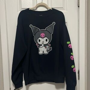 Kuromi Hello Kitty Black Sweater Y2K